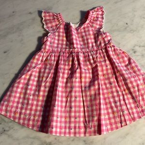 Gap gingham dress with rainbow embroidery